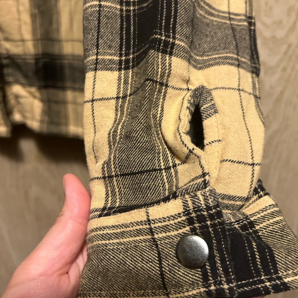 NWOT Lucky brand, sherpa lined plaid shacket - Picture 5 of 7